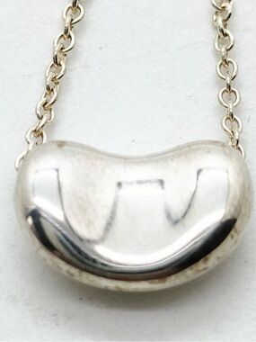 Authentic Tiffany & Co. Elsa Peretti Magic Bean Sterling Silver Chain Necklace